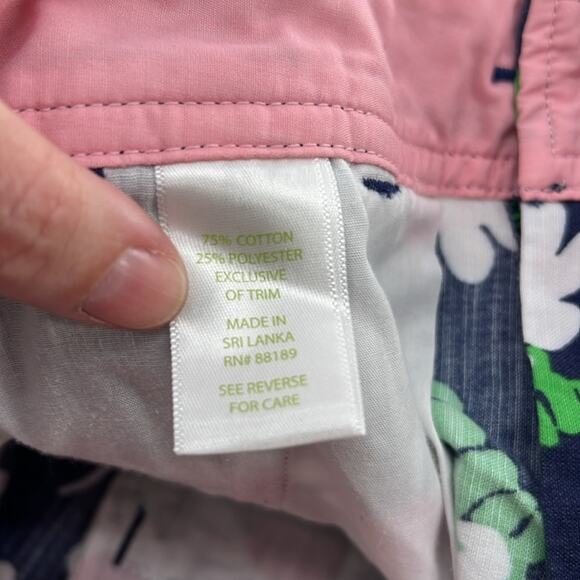 Lilly Pulitzer Yum Yum Caterpillar Shorts - Navy/Pink/Green - 2 - Picture 5 of 6